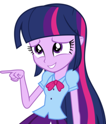 Size: 7000x8140 | Tagged: safe, artist:luckreza8, twilight sparkle, equestria girls, g4, my little pony equestria girls: friendship games, .svg available, absurd resolution, clothes, female, inkscape, long hair, offscreen character, simple background, skirt, solo, transparent background, twilight sparkle (alicorn), vector