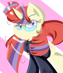 Size: 2000x2300 | Tagged: safe, artist:supera14ever, moondancer, pony, unicorn, g4, clothes, female, glasses, high res, mare, solo