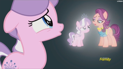 Size: 1909x1075 | Tagged: safe, screencap, diamond tiara, spoiled rich, earth pony, pony, crusaders of the lost mark, g4, season 5, cute, diamondbetes, female, mother and child, mother and daughter, the pony i want to be
