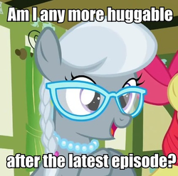 Size: 422x418 | Tagged: safe, edit, edited screencap, screencap, apple bloom, silver spoon, earth pony, pony, crusaders of the lost mark, g4, caption, female, filly, image macro, meme, solo