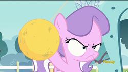 Size: 1920x1080 | Tagged: safe, screencap, diamond tiara, earth pony, pony, crusaders of the lost mark, g4, angry, female, filly, foal, furious, pinpoint eyes, tetherball