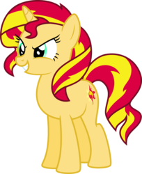 Size: 4000x4906 | Tagged: safe, artist:jeatz-axl, sunset shimmer, pony, unicorn, equestria girls, g4, my little pony equestria girls, evil grin, female, gold body, gold coat, gold fur, gold pony, golden body, golden coat, golden fur, golden pony, mare, red hair, red mane, red tail, simple background, solo, tail, teal eyes, transparent background, two toned hair, two toned mane, two toned tail, vector, yellow hair, yellow mane, yellow tail