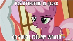 Size: 1000x561 | Tagged: safe, edit, edited screencap, screencap, cheerilee, pony, crusaders of the lost mark, g4, animation error, caption, female, mare, text