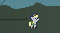 Size: 932x517 | Tagged: safe, artist:yoshigreenwater, derpy hooves, pegasus, pony, g4, animated, female, mare, my paper pony, paper mario, rpg, style emulation, super mario bros., video game