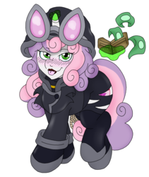 Size: 1600x1896 | Tagged: safe, artist:blackbewhite2k7, sweetie belle, g4, alternate clothes, alternate hairstyle, batman, catgirl, catwoman, crossover, female, lipstick, older, pickpocketing, rope, solo, stealing