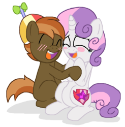 Size: 1968x2004 | Tagged: safe, artist:tagman007, button mash, sweetie belle, crusaders of the lost mark, g4, cutie mark, female, male, ship:sweetiemash, shipping, straight, the cmc's cutie marks