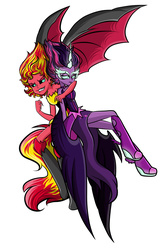 Size: 2610x4031 | Tagged: safe, artist:itsnotdaijoubu, sci-twi, sunset shimmer, twilight sparkle, equestria girls, g4, my little pony equestria girls: friendship games, midnight sparkle, midnightsatan, sunset satan