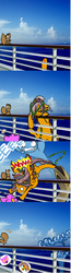 Size: 1008x3865 | Tagged: safe, trixie, oc, pony, squirrel, unicorn, vocational death cruise, g4, cruise, female, furry, mare, ocean, seaweed