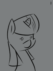 Size: 300x400 | Tagged: safe, artist:liracrown, twilight sparkle, g4, animated, blinking, cute, female, frame by frame, grayscale, monochrome, smiling, solo, twiabetes