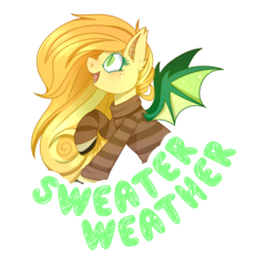 Size: 2769x3000 | Tagged: safe, artist:ruef, oc, oc only, oc:sunflower meadows, bat pony, pony, clothes, high res, sweater