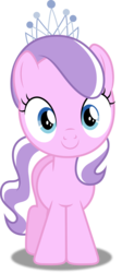 Size: 3144x7000 | Tagged: safe, artist:dashiesparkle, diamond tiara, earth pony, pony, g4, twilight time, .svg available, absurd resolution, cute, diamondbetes, female, filly, foal, looking at you, ponyscape, simple background, smiling, solo, tiara, transparent background, vector, when she smiles
