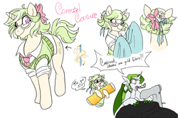 Size: 1100x729 | Tagged: safe, artist:skitea, oc, oc only, oc:carousel couture, oc:tanzanite, dracony, hybrid, clothes, interspecies offspring, offspring, parent:coco pommel, parent:rarity, parent:spike, parent:trenderhoof, parents:sparity, parents:trenderpommel, vest
