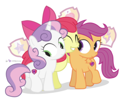 Size: 810x660 | Tagged: safe, artist:dm29, apple bloom, scootaloo, sweetie belle, crusaders of the lost mark, g4, cutie mark, cutie mark crusaders, simple background, the cmc's cutie marks, transparent background, trio