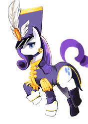 Size: 2480x3508 | Tagged: safe, artist:pk4g, rarity, pony, unicorn, g4, ancient wonderbolts uniform, boots, clothes, female, hat, high res, mare, sgt. rarity, shako, shoes, simple background, solo, uniform, white background