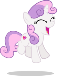 Size: 1964x2604 | Tagged: safe, artist:xebck, sweetie belle, crusaders of the lost mark, g4, cute, cutie mark, diasweetes, eyes closed, female, it happened, jumping, open mouth, simple background, solo, the cmc's cutie marks, transparent background, vector