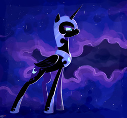 Size: 1600x1500 | Tagged: safe, artist:kodabomb, nightmare moon, g4, female, solo