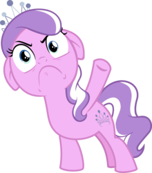 Size: 4064x4614 | Tagged: safe, artist:mlpcompilation, diamond tiara, earth pony, pony, crusaders of the lost mark, g4, absurd resolution, check em, female, floppy ears, sieg heil, simple background, solo, transparent background, vector