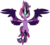 Size: 3306x3000 | Tagged: safe, artist:dashiemlpfim, artist:mit-boy, sci-twi, twilight sparkle, pony, equestria girls, g4, my little pony equestria girls: friendship games, equestria girls ponified, female, glowing eyes, high res, horn, looking at you, midnight sparkle, necklace, ponified, simple background, solo, transparent background, vector, wings