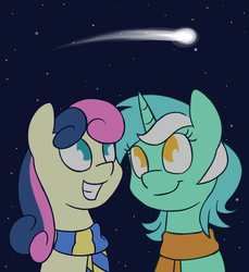 Size: 2017x2205 | Tagged: safe, artist:estrill, bon bon, lyra heartstrings, sweetie drops, g4, couple, female, high res, lesbian, ship:lyrabon, shipping