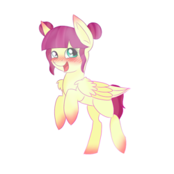 Size: 700x700 | Tagged: safe, artist:adostume, majorette, sweeten sour, pegasus, pony, equestria girls, g4, my little pony equestria girls: friendship games, background human, cute, equestria girls ponified, female, moe, ponified, simple background, solo, sweetenbetes