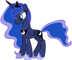 Size: 4500x3750 | Tagged: safe, artist:yanoda, princess luna, alicorn, pony, g4, .ai available, absurd resolution, female, mare, simple background, smiling, solo, transparent background, vector