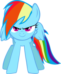 Size: 1331x1602 | Tagged: safe, artist:shayla567, rainbow dash, g4, >:), come at me bro, happy, simple background, smiling, smirk, transparent background, vector