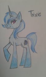 Size: 1536x2560 | Tagged: safe, artist:rudolph1004, trixie, pony, unicorn, g4, female, mare, smiling, solo, traditional art