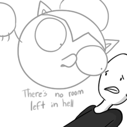 Size: 622x622 | Tagged: safe, artist:tjpones, oc, oc only, oc:hose wife, oc:richard, human, monochrome, stare