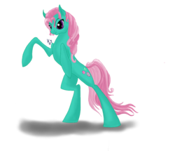 Size: 1280x1100 | Tagged: safe, artist:lunaaurora20014, minty, earth pony, pony, g3, female, mare, rearing, simple background, solo, transparent background