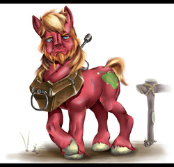 Size: 1200x1150 | Tagged: safe, artist:mindmendereoin, big macintosh, earth pony, pony, g4, beard, male, solo, stallion