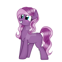Size: 900x900 | Tagged: safe, artist:moreappletwiffle, wysteria, earth pony, pony, g3, g4, female, g3 to g4, generation leap, mare, missing cutie mark, simple background, smiling, solo, transparent background, watermark, wysteriadorable