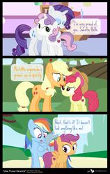 Size: 820x1300 | Tagged: safe, artist:dm29, apple bloom, applejack, rainbow dash, rarity, scootaloo, sweetie belle, crusaders of the lost mark, g4, apple sisters, backwards cutie mark, belle sisters, comic, cutie mark, cutie mark crusaders, narcissism, siblings, sisters, the cmc's cutie marks