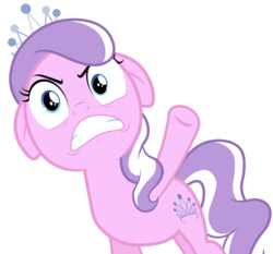 Size: 5200x4850 | Tagged: safe, artist:dongororo, diamond tiara, earth pony, pony, crusaders of the lost mark, g4, absurd resolution, faic, female, floppy ears, multicolored hair, simple background, solo, transparent background, vector, vector trace