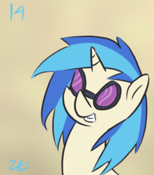 Size: 525x595 | Tagged: safe, artist:liracrown, part of a set, dj pon-3, vinyl scratch, g4, female, liracrown's calendar, part of a series, solo