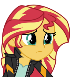 Size: 8000x8747 | Tagged: safe, artist:luckreza8, sunset shimmer, equestria girls, g4, my little pony equestria girls: friendship games, .svg available, absurd resolution, clothes, female, inkscape, leather jacket, simple background, solo, transparent background, vector