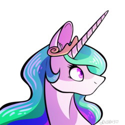 Size: 1024x1024 | Tagged: safe, artist:d0v3l0v3, princess celestia, pony, g4, female, mare, portrait, profile, simple background, solo, transparent background