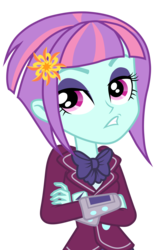 Size: 2237x3500 | Tagged: safe, artist:rivalcat, sunny flare, equestria girls, g4, my little pony equestria girls: friendship games, bowtie, clothes, crossed arms, crystal prep academy, crystal prep academy uniform, crystal prep shadowbolts, faic, female, high res, school uniform, simple background, solo, transparent background, vector