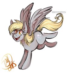 Size: 1020x991 | Tagged: safe, artist:trishabeakens, derpy hooves, pegasus, pony, g4, female, mare, simple background, solo, spread wings