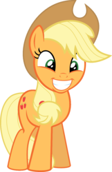 Size: 723x1115 | Tagged: safe, artist:beatnikzombeez, applejack, g4, cute, female, jackabetes, simple background, smiling, solo, transparent background, vector