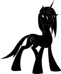 Size: 559x681 | Tagged: safe, artist:rexlupin, oc, oc only, oc:black crown, pony, unicorn, badass, edgy, simple background, solo, sunglasses, transparent background