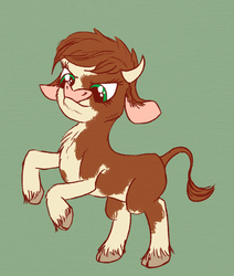 Size: 900x1061 | Tagged: safe, artist:sandwichdelta, arizona (tfh), cow, them's fightin' herds, chest fluff, cloven hooves, community related, cute, female, fluffy, missing accessory, unshorn fetlocks