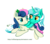 Size: 552x486 | Tagged: safe, artist:affinityshy, bon bon, lyra heartstrings, sweetie drops, earth pony, pony, unicorn, g4, cheek fluff, chest fluff, clover, duo, female, four leaf clover, lesbian, ship:lyrabon, shipping