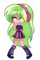 Size: 730x1095 | Tagged: safe, artist:darkberryart, lemon zest, equestria girls, g4, my little pony equestria girls: friendship games, chibi, clothes, crystal prep academy, crystal prep academy uniform, crystal prep shadowbolts, cute, female, school uniform, solo, standing