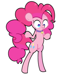 Size: 1400x1600 | Tagged: safe, artist:turtlefarminguy, pinkie pie, earth pony, pony, g4, bipedal, collar, female, medal, solo