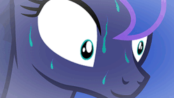 Size: 500x281 | Tagged: safe, artist:beavernator, edit, princess luna, alicorn, pony, g4, animated, bust, excited, female, gif, inverted mouth, mare, reaction image, smiling, solo, sweat, vibrating, wide eyes