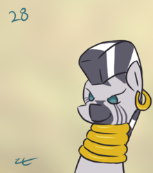 Size: 525x595 | Tagged: safe, artist:liracrown, part of a set, zecora, zebra, g4, female, liracrown's calendar, part of a series, solo