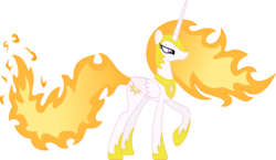 Size: 1024x593 | Tagged: safe, artist:w0lfylicious, nightmare star, princess celestia, pony, g4, female, mare, simple background, solo, transparent background, vector