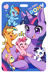 Size: 416x622 | Tagged: safe, artist:tomato mameta, applejack, fluttershy, pinkie pie, rainbow dash, rarity, twilight sparkle, g4, cute, mane six, micro, tiny ponies