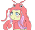 Size: 716x621 | Tagged: safe, artist:rocketp0ne, fluttershy, lobster, g4, clothes, costume