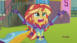 Size: 720x405 | Tagged: safe, screencap, sunset shimmer, equestria girls, g4, my little pony equestria girls: friendship games, female, solo, why
